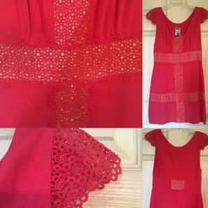 Yoana Baraschi knit pink dress with eyelet detail